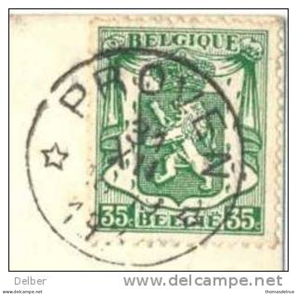 _Nx748:nieuwjaarskaartje: N° 425: * PROVEN * : Sterstempel  > St.Niklaas - 1935-1949 Small Seal Of The State