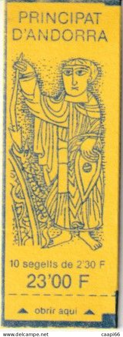 ANDORRE Carnet N° 3 - 10 X 2 F. 30 Type Blason 1990 - Fermé - Cuadernillos