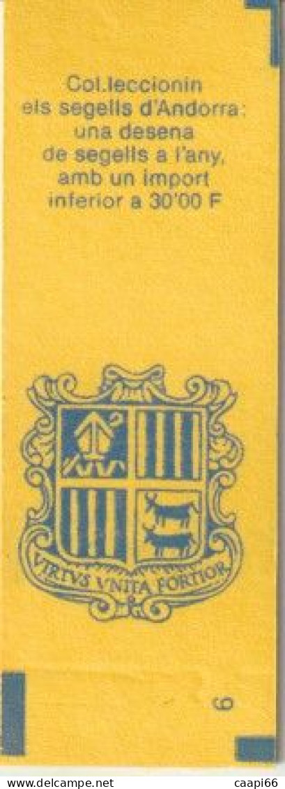 ANDORRE Carnet N° 3 - 10 X 2 F. 30 Type Blason 1990 - Fermé - Libretti