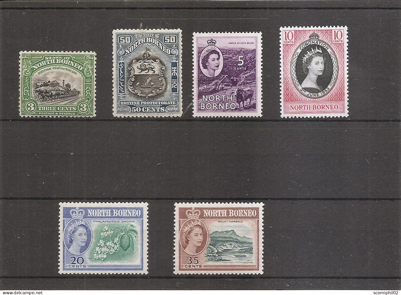 Bornéo Du Nord ( Lot De 6 Timbres Différents X -MH ) - North Borneo (...-1963)