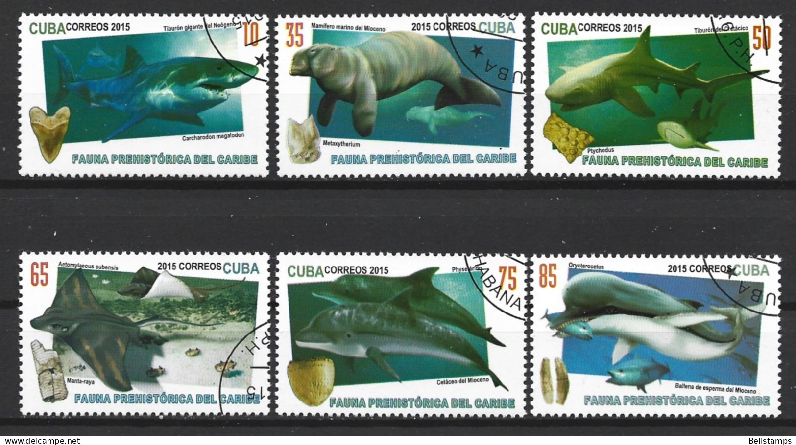 Cuba 2015. Scott #5671-6 (U) Prehistoric Fauna  (Complete Set) - Usados