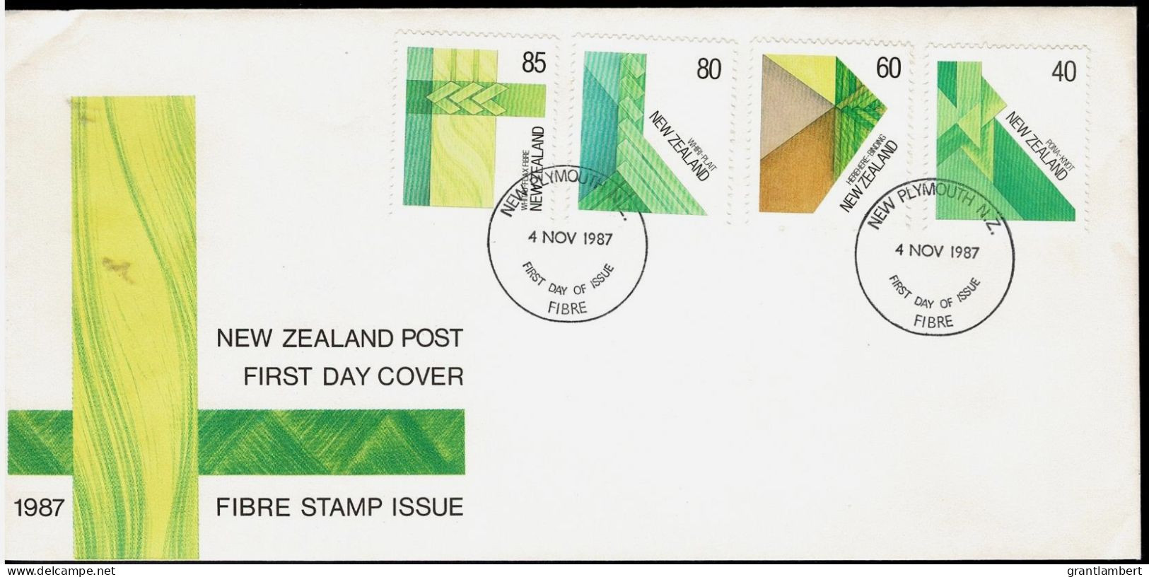 New Zealand 1987 Fibre Stamp Issue FDC - FDC