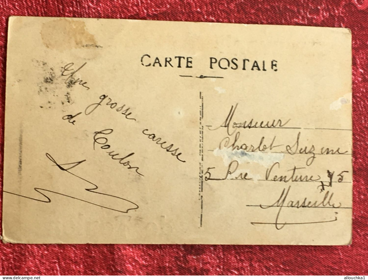 CPA - Thème Souvenir De Toulon - Pensée Trèfle Carte Postale-Postcard-timbre Arraché - Saluti Da.../ Gruss Aus...