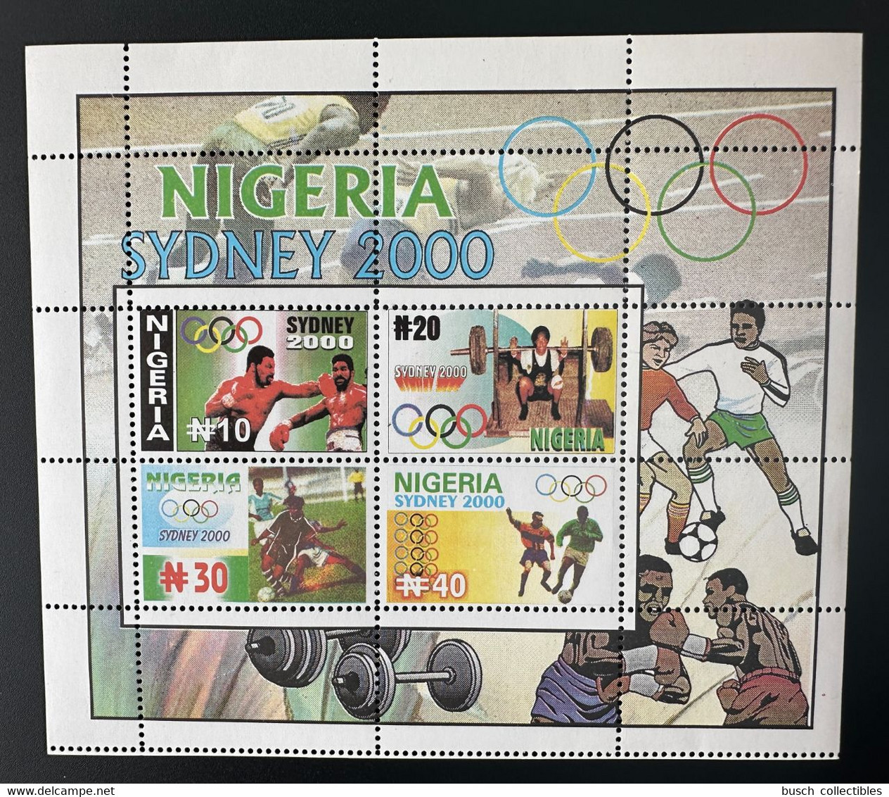 Nigeria 2000 Mi. Bl. 24 Olympic Games Jeux Olympiques Olympia Sydney Football Soccer Boxing Fußball - Ete 2000: Sydney