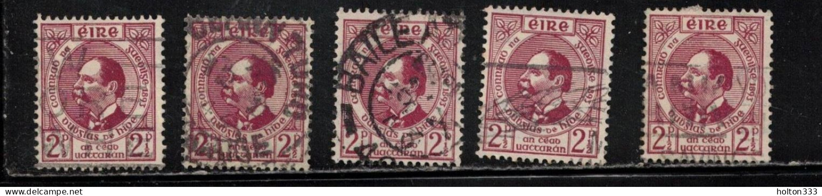 IRELAND Scott # 125 Used X 5 - Dr Douglas Hyde - Oblitérés