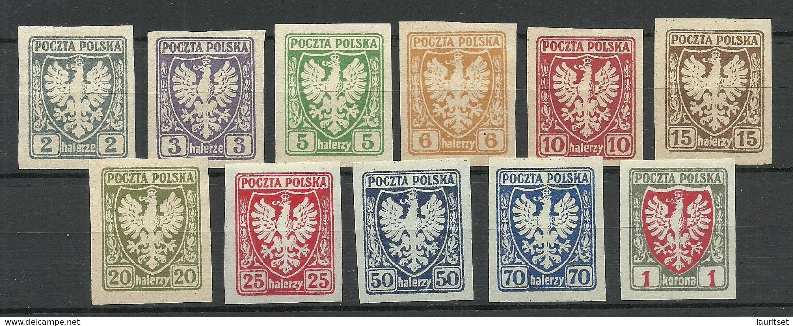 POLEN Poland 1919 Michel 54 - 64 * - Unused Stamps