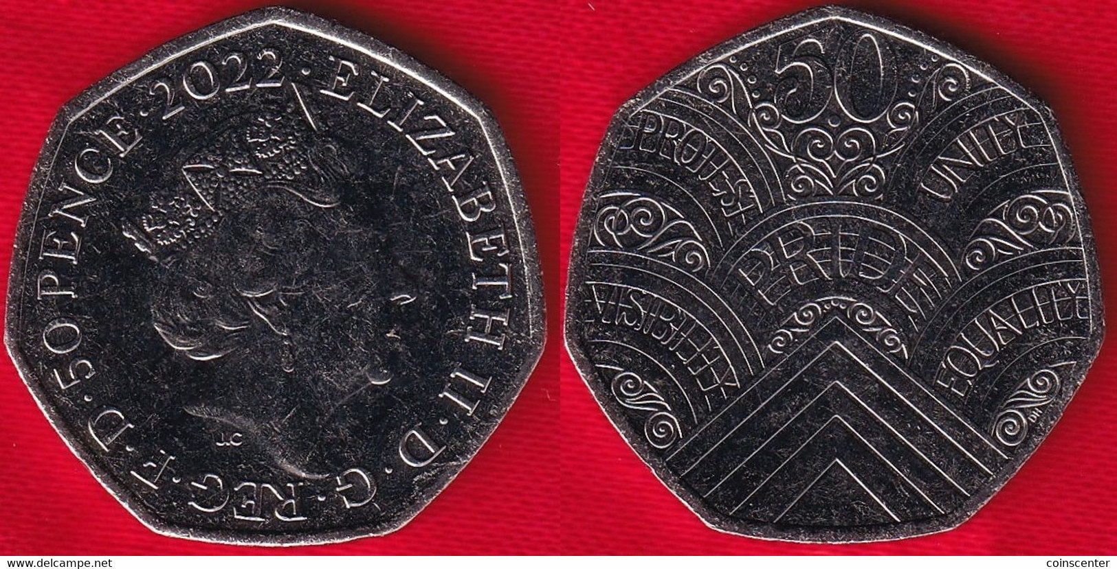 United Kingdom 50 Pence 2022 "Pride UK" UNC - 50 Pence