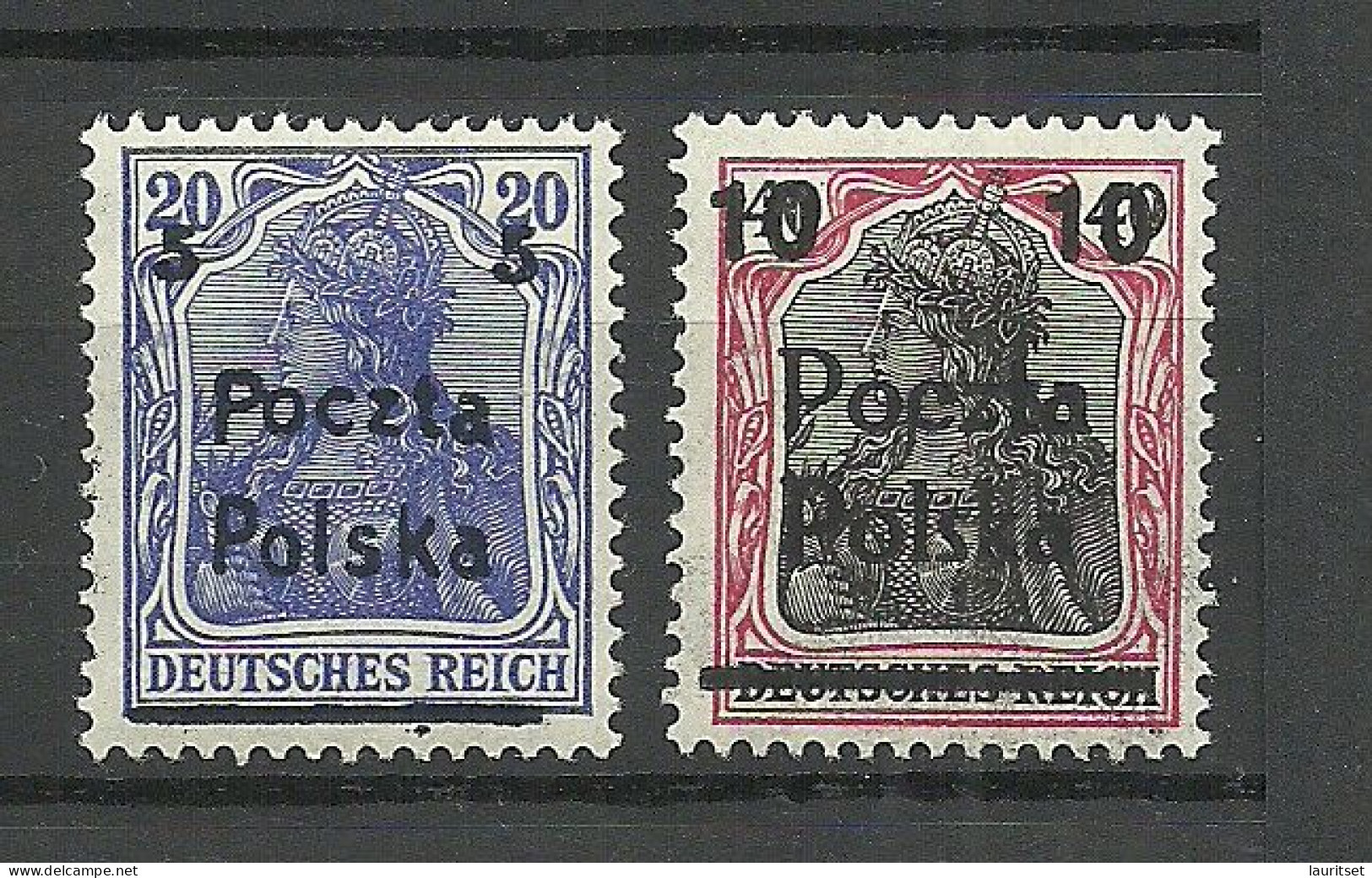 POLEN Poland 1919 Michel 132 & 134 * - Unused Stamps