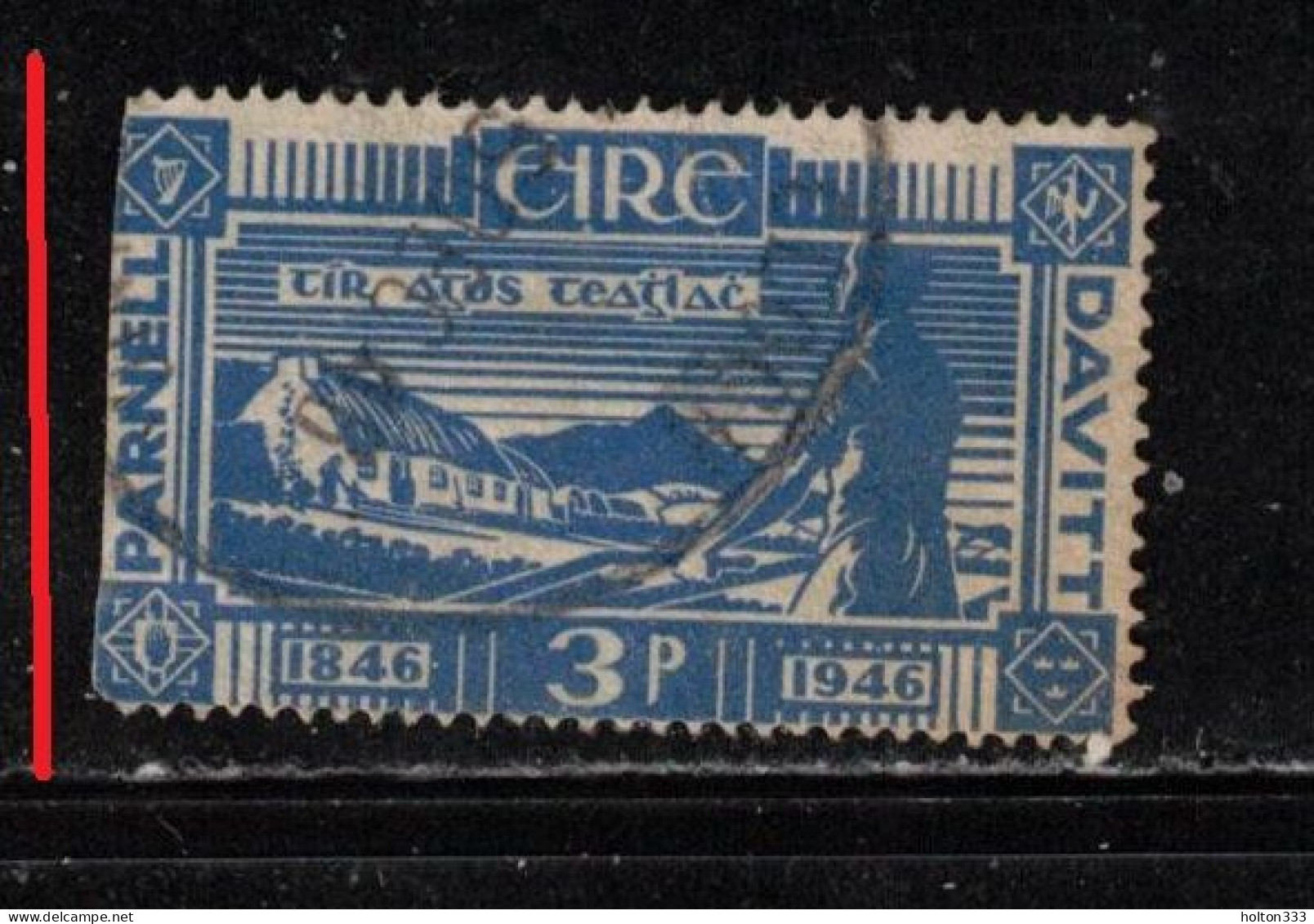 IRELAND Scott # 134 Used - Plowman - Clipped Perfs At Left CV $6.75 - Gebraucht