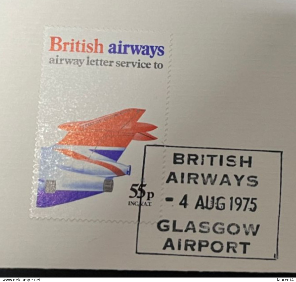 7-12-2023 (3 W 34) UK - British Airways - Inaugural Service Glasgow To Aberdeen - 1975 (with Cinderella) - Other (Air)