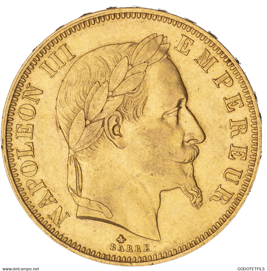 Second-Empire- 50 Francs Napoléon III Tête Laurée 1865 Paris - 50 Francs (goud)