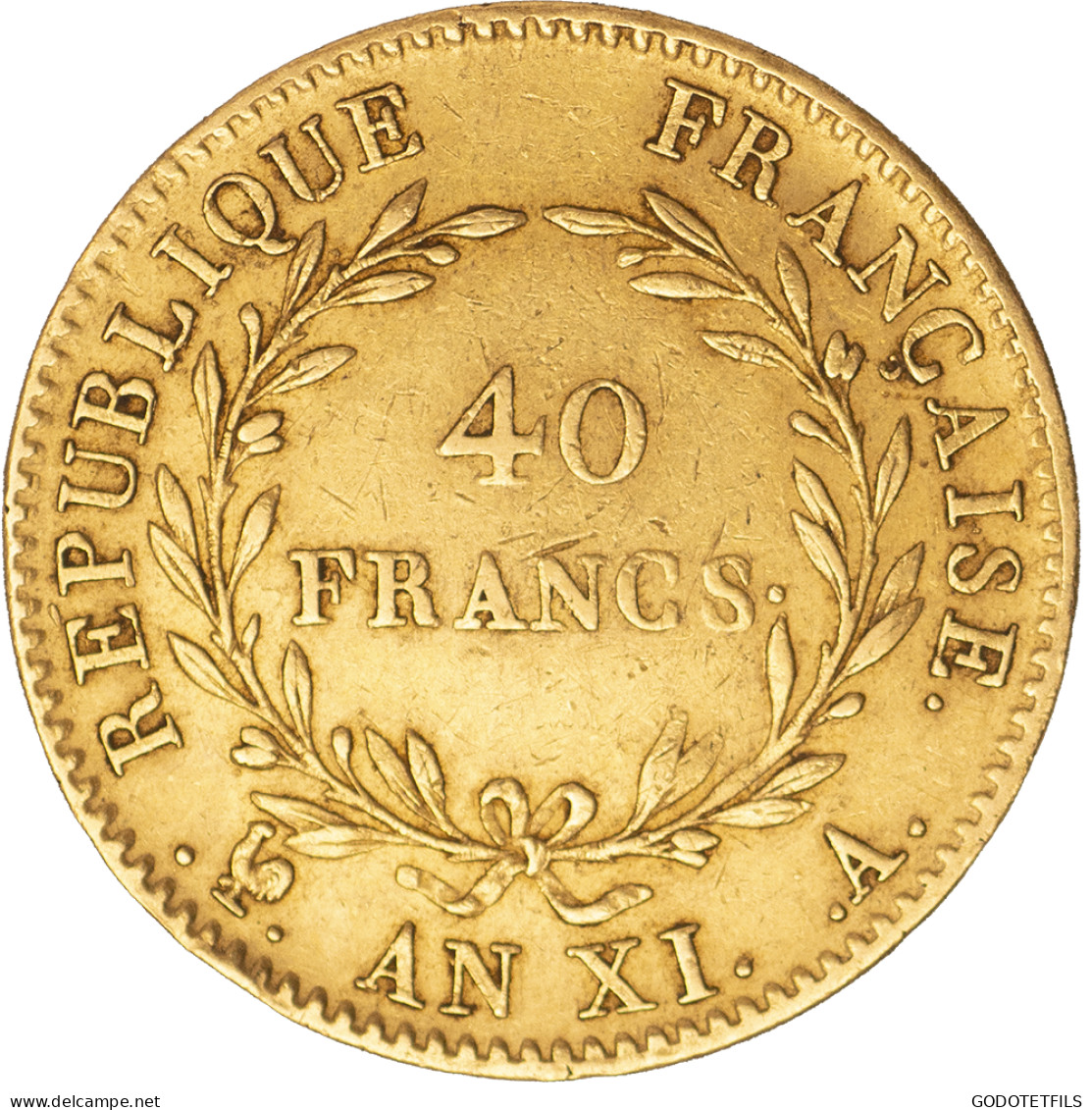 Bonaparte Premier Consul- 40 Francs Napoléon Ier An 11 (1803) Paris - 40 Francs (goud)