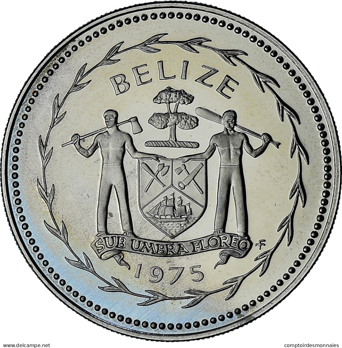 Belize, Elizabeth II, 50 Cents, 1975, Proof, SPL+, Du Cupronickel, KM:50 - Belize