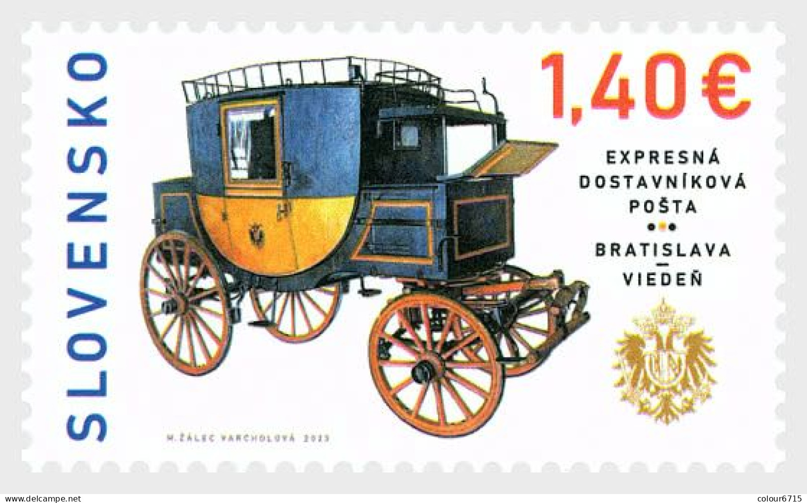 Slovakia 2023 The 200th Anniversary Of Regular Express Stagecoach Mail Deliveries From Bratislava To Vienna Stamp 1v MNH - Ongebruikt