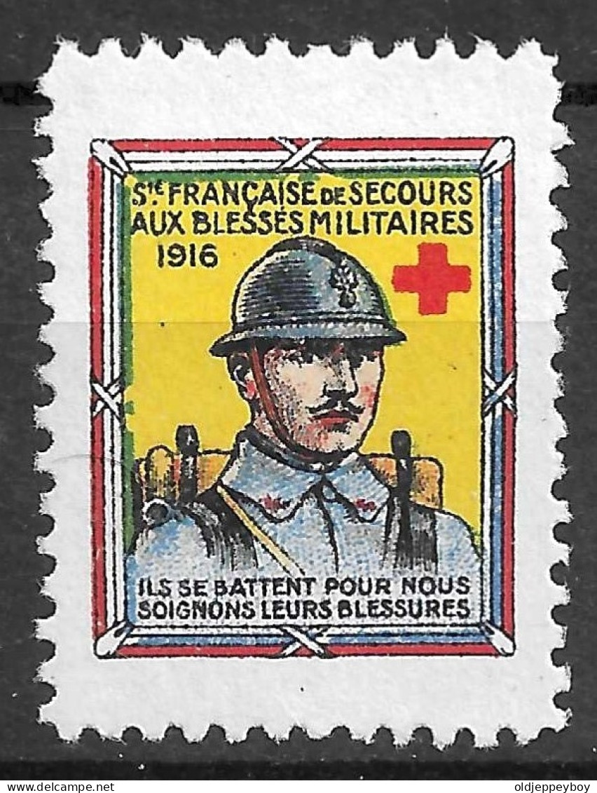  France Epoque Delandre CINDERELLA Vignette Erinnophilie - Société Française De Secours Aux Blessés Militaires - 1916 - Red Cross