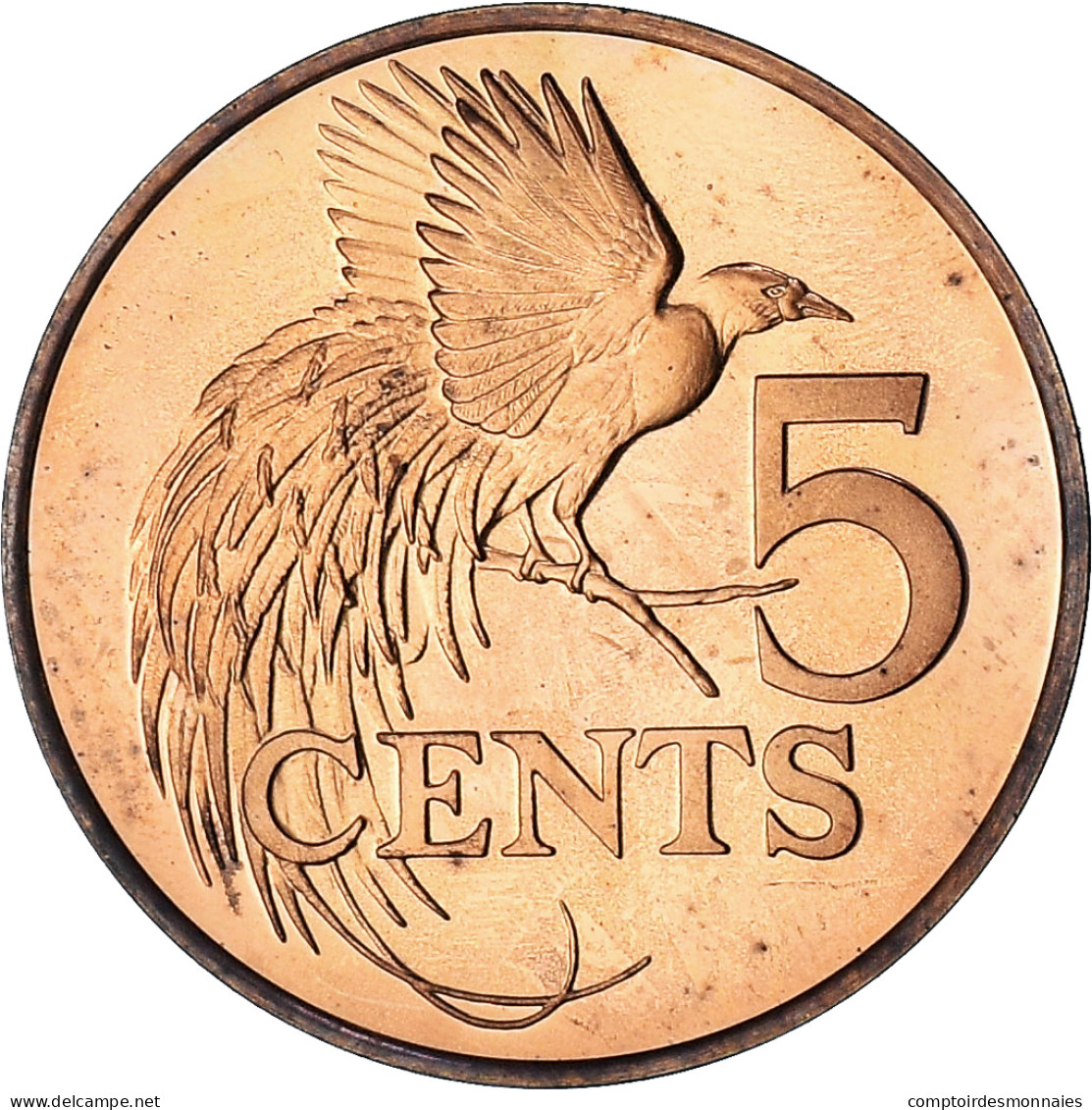 Trinité-et-Tobago, 5 Cents, 1975, Proof, SPL+, Bronze, KM:26 - Trinidad Y Tobago