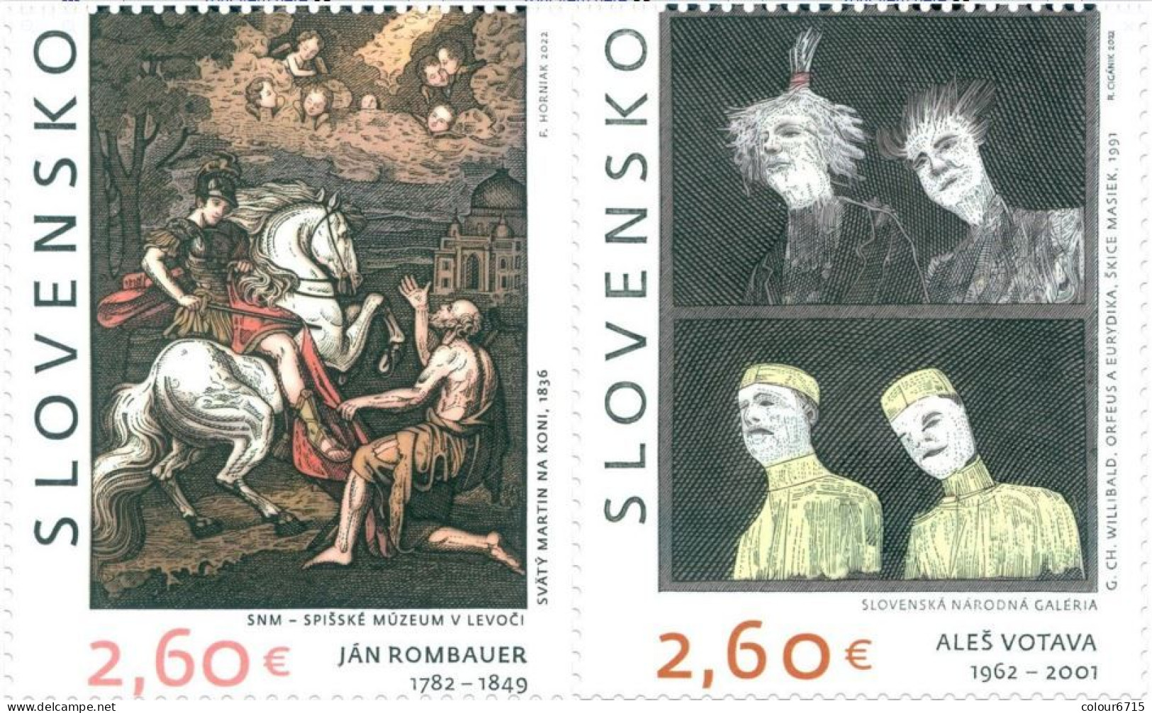 Slovakia 2022 Art  - Jan Rombauer And Ales Votava Stamps 2v MNH - Ungebraucht