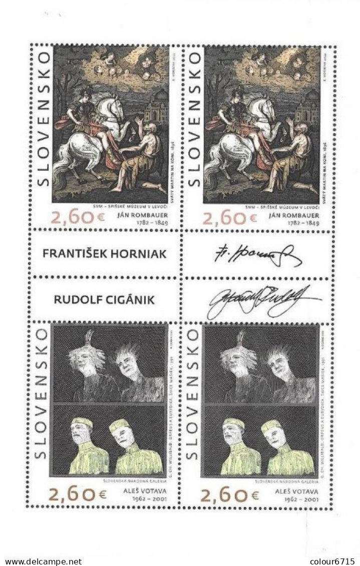 Slovakia 2022 Art  - Jan Rombauer And Ales Votava Stamp Sheetlet MNH - Ungebraucht