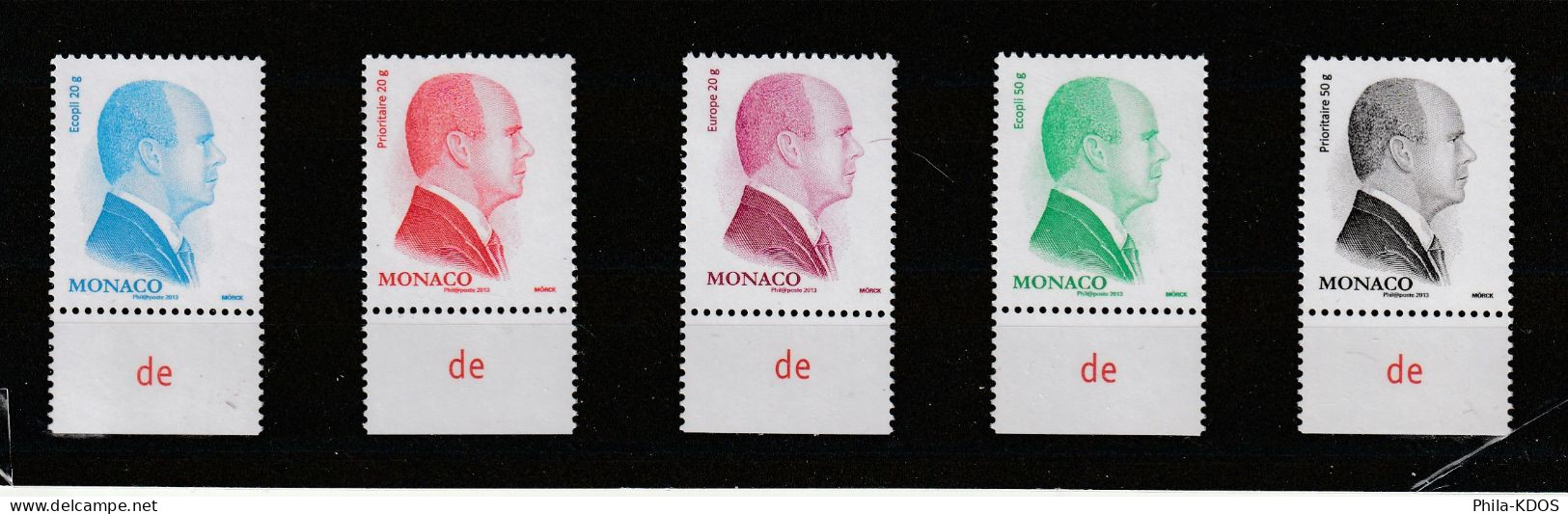 2012 " ALBERT II, PRINCE DE MONACO " Sur Série Neuve ** MNH  N° YT 2851 à 2855. A Saisir !!! - Unused Stamps
