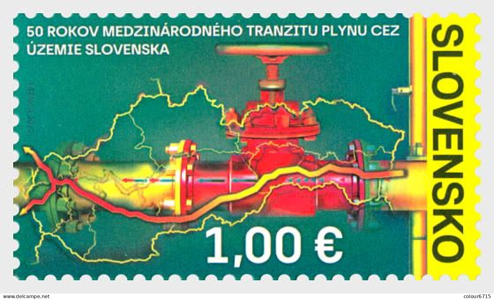 Slovakia 2022 The 50th Anniversary Of The Launch Of The International System For The Transmission Of Gas Stamp 1v MNH - Unused Stamps
