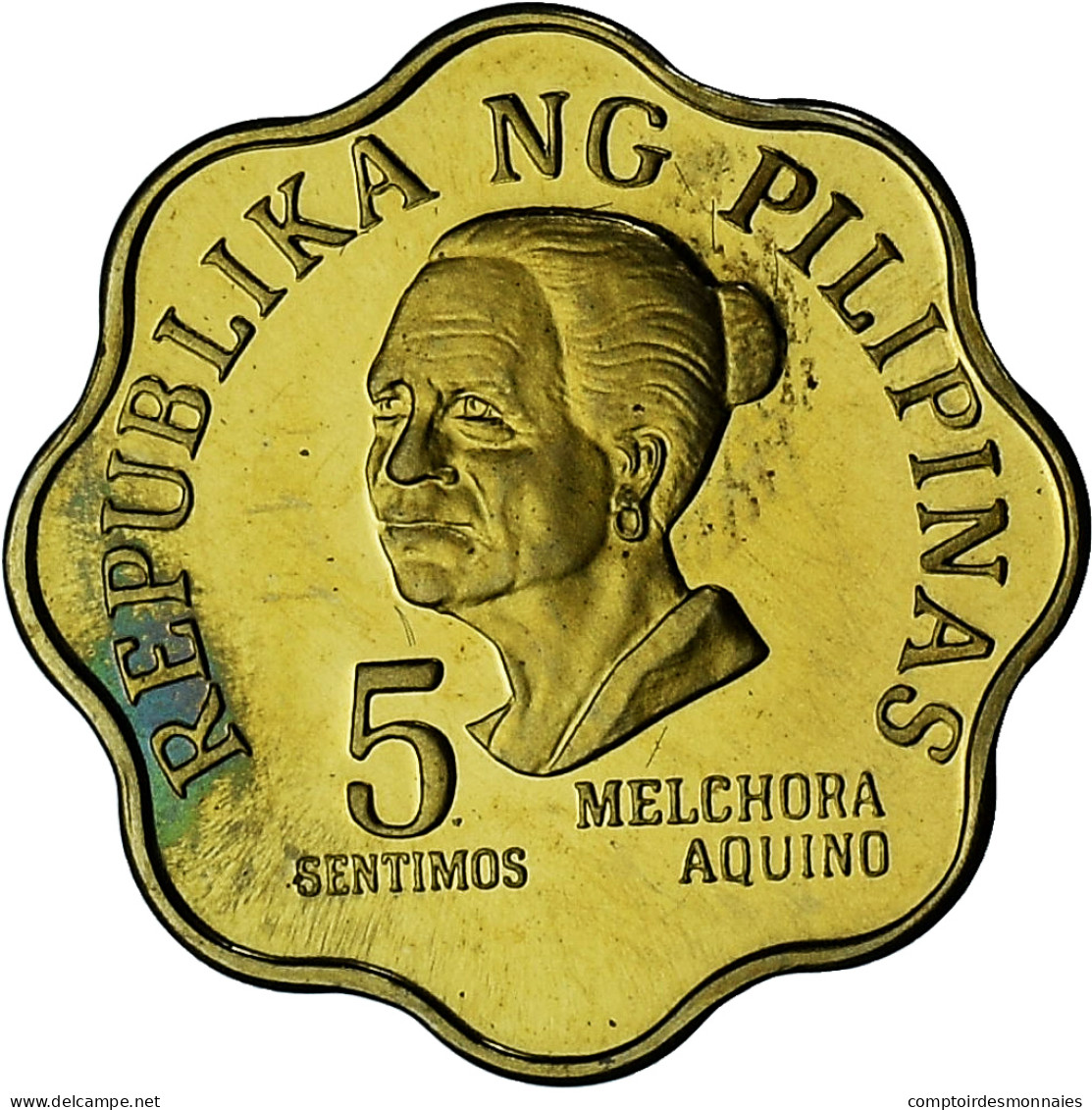 Philippines, 5 Sentimos, 1975, Proof, FDC, Laiton, KM:206 - Filippijnen