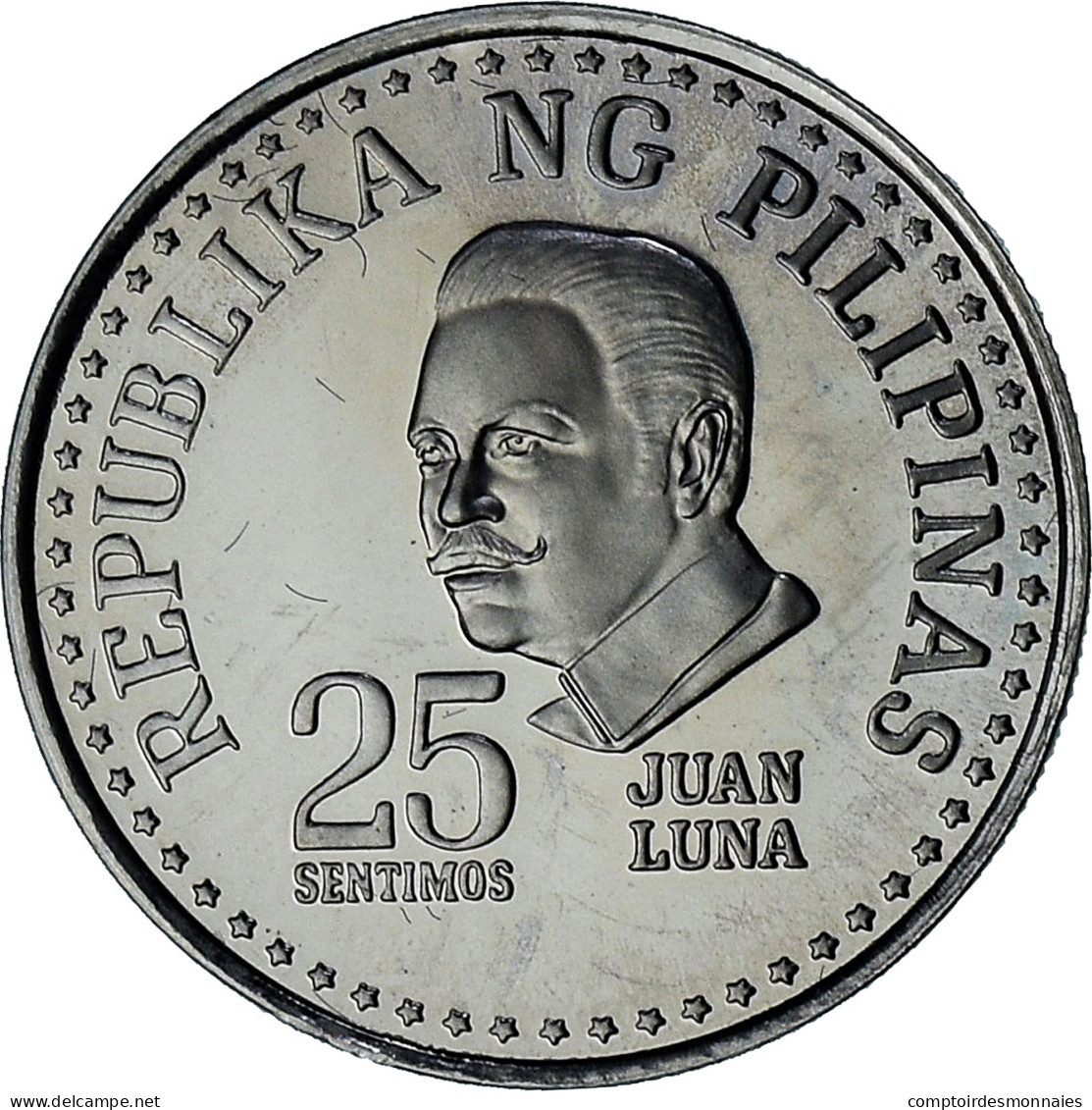 Philippines, 25 Sentimos, 1975, Proof, FDC, Du Cupronickel, KM:208 - Philippines