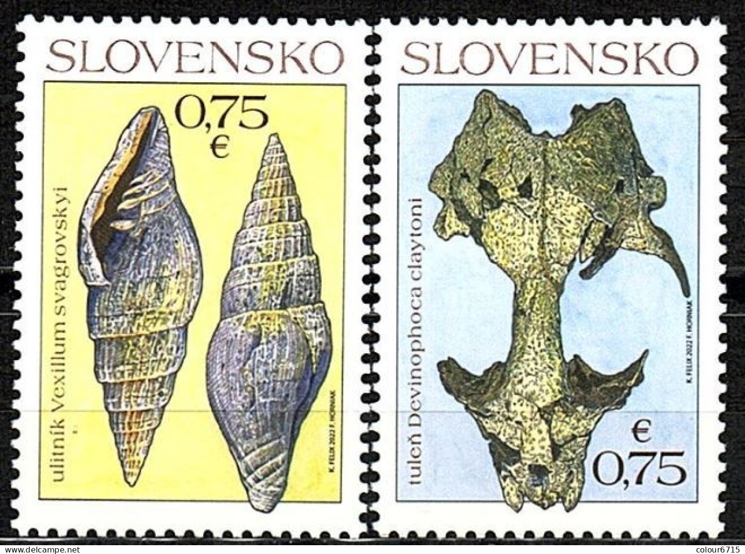 Slovakia 2022 Important Fossils From Slovakia Stamps 2v MNH - Unused Stamps