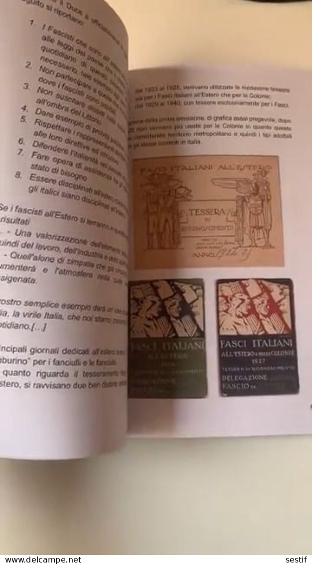 Libro Regalo Per Collezionista Tessere Pnf Onb Balilla Guf Fascismo Natale - Bücher & Kataloge