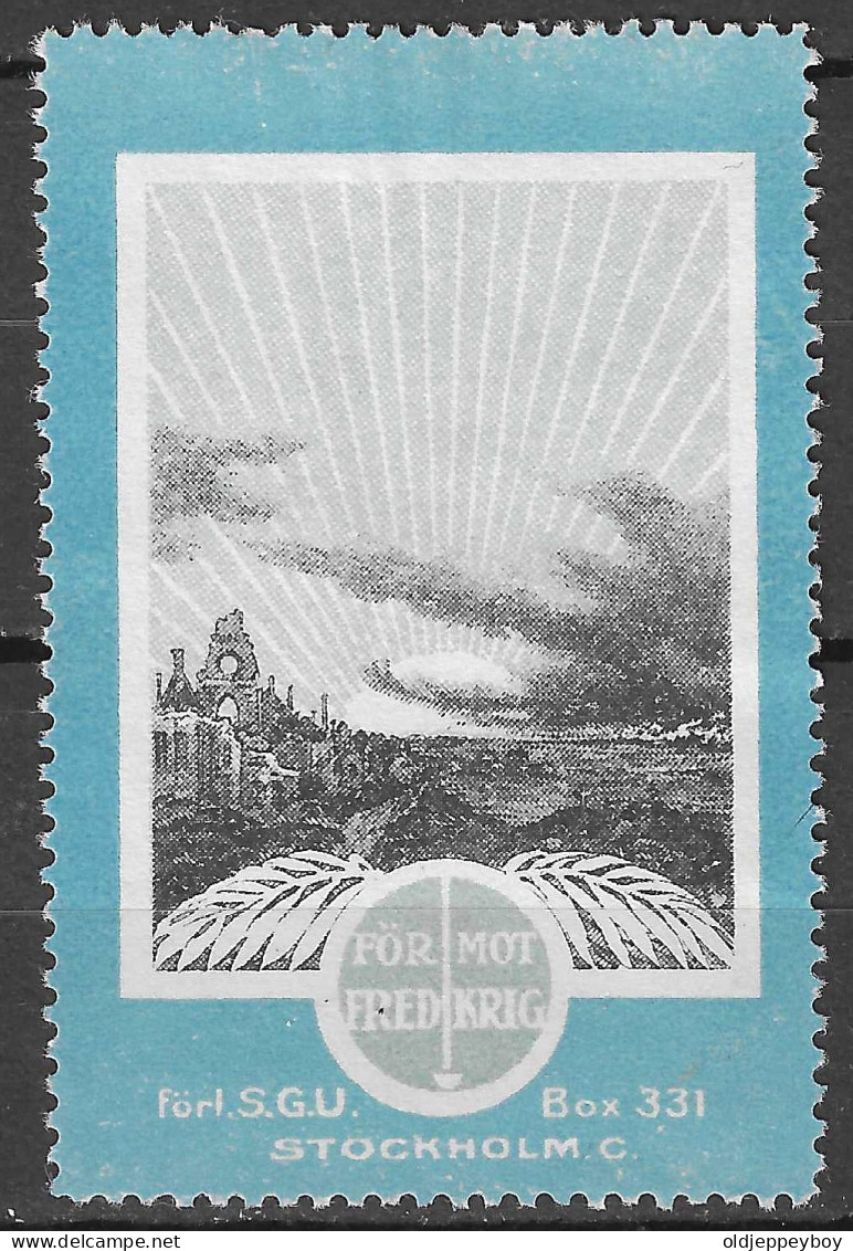 WW1 ERA SWEDEN - Poster Stamp - CINDERELLA - VIGNETTE- Peace Week 1915 25 DEC1914 - 6 JAN 1915 - Militares
