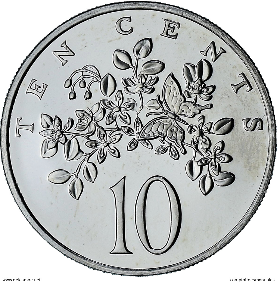 Jamaïque, 10 Cents, 1976, Franklin Mint, Proof, FDC, Du Cupronickel, KM:54 - Jamaique