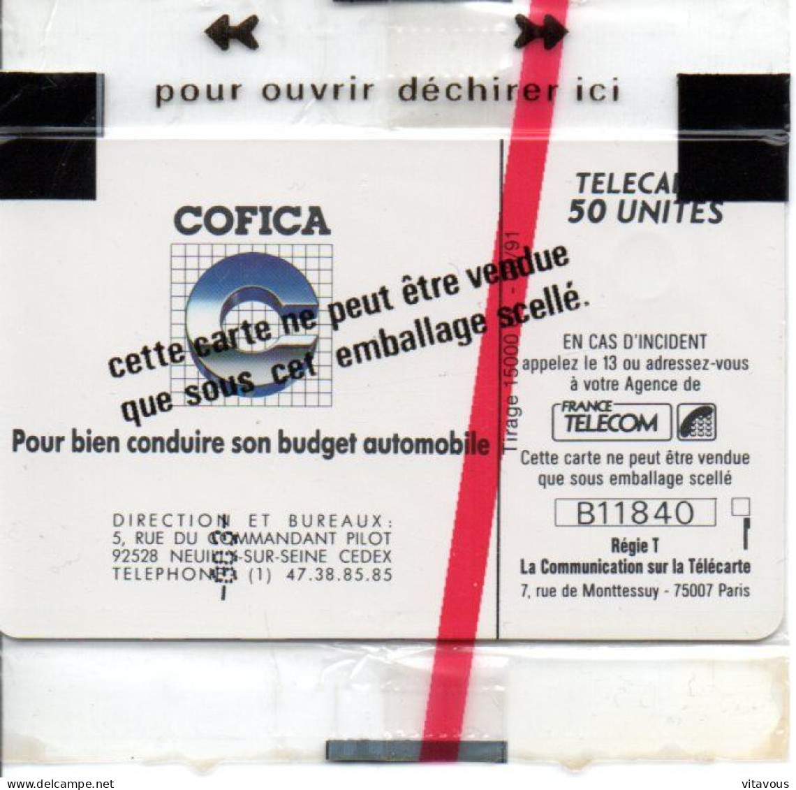 En 6 COFICA éléphant  Télécarte FRANCE 50 Unités NSB Phonecard (F 110) - 50 Einheiten