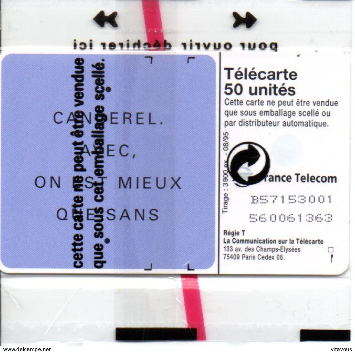 En 1253 CANDEREL 3 VIOLETTE Sucre Télécarte FRANCE 50 Unités NSB Phonecard (F 111) - 50 Units
