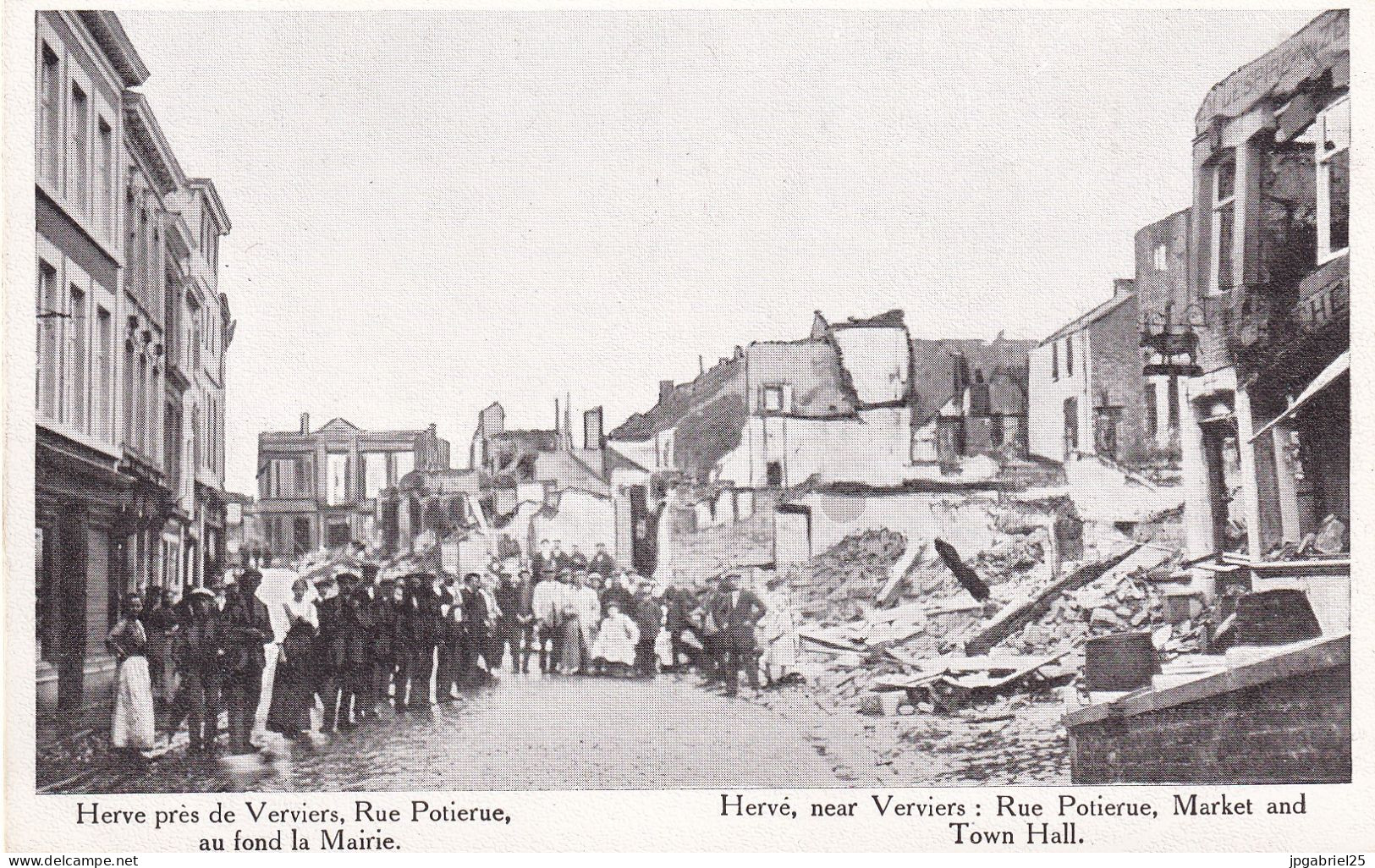 Herve  Pres De Verviers Rue Potierue Au Fond La Mairie - Herve