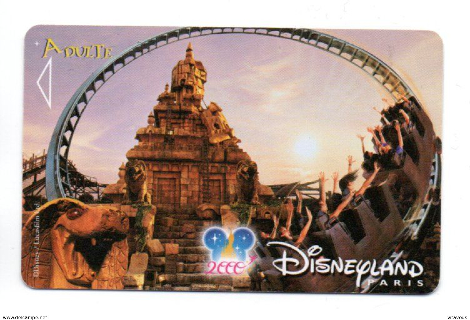 Passeport Disney Disneyland  PARIS France Card  (F 114) - Toegangsticket Disney