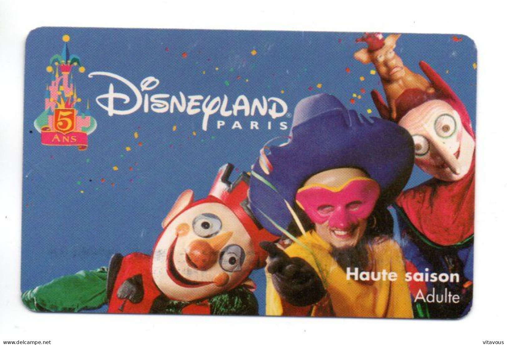 Passeport Disney Disneyland  PARIS France Card  (F 117) - Disney-Pässe