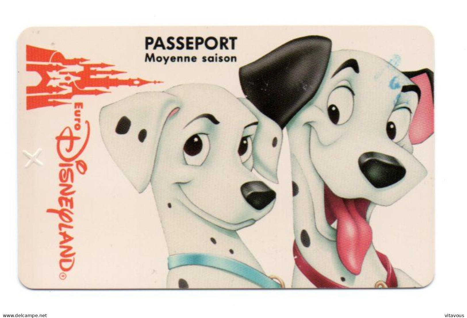 Passeport Disney Disneyland  PARIS France Card  (F 118) - Passeports Disney