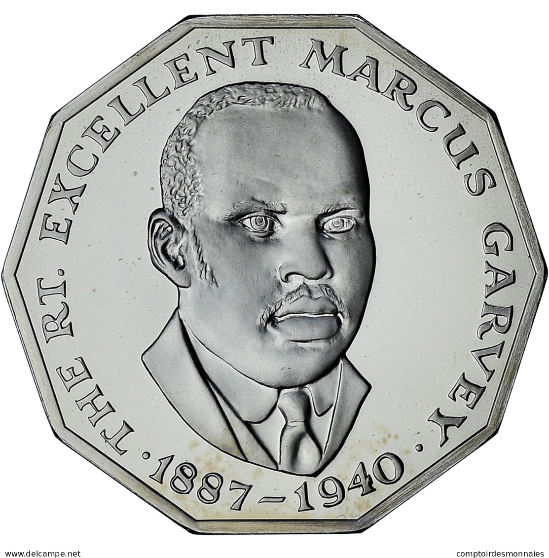 Jamaïque, Marcus Garvey, 50 Cents, 1976, Franklin Mint, Proof, FDC, Du - Jamaica