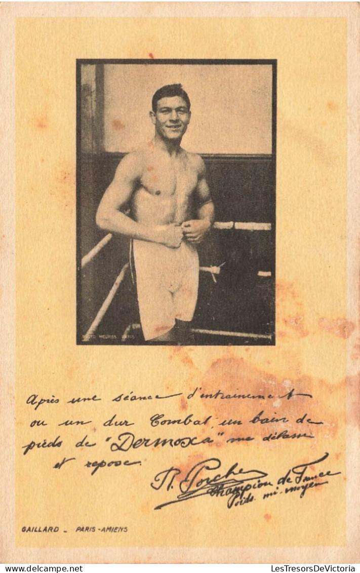 CELEBRITES - Sportifs - R. Porche - Champion De France Poids Mi Moyen - Carte Postale Ancienne - Personalidades Deportivas