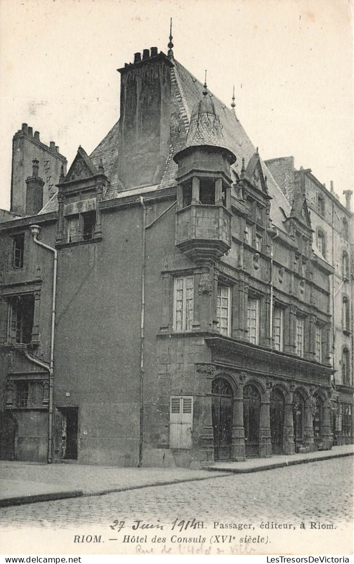 FRANCE - Riom - Hôtel Des Consuls - Carte Postale Ancienne - Riom