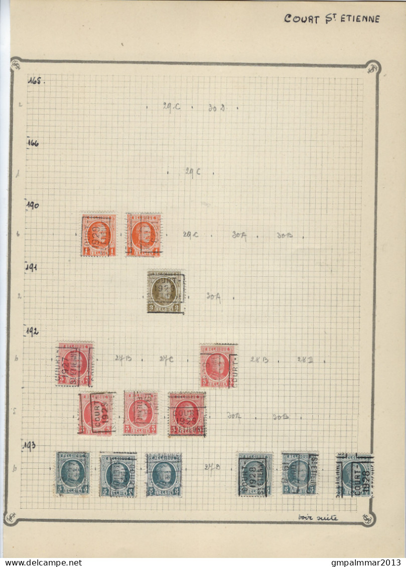 LIKWIDATIE LOT COURT - ST ETIENNE Met HOUYOUX , HERALDIEKE LEEUW En Nr. 308 BORNHEM ; Staat Zie 4 Scans ! LOT 320 - Autres & Non Classés