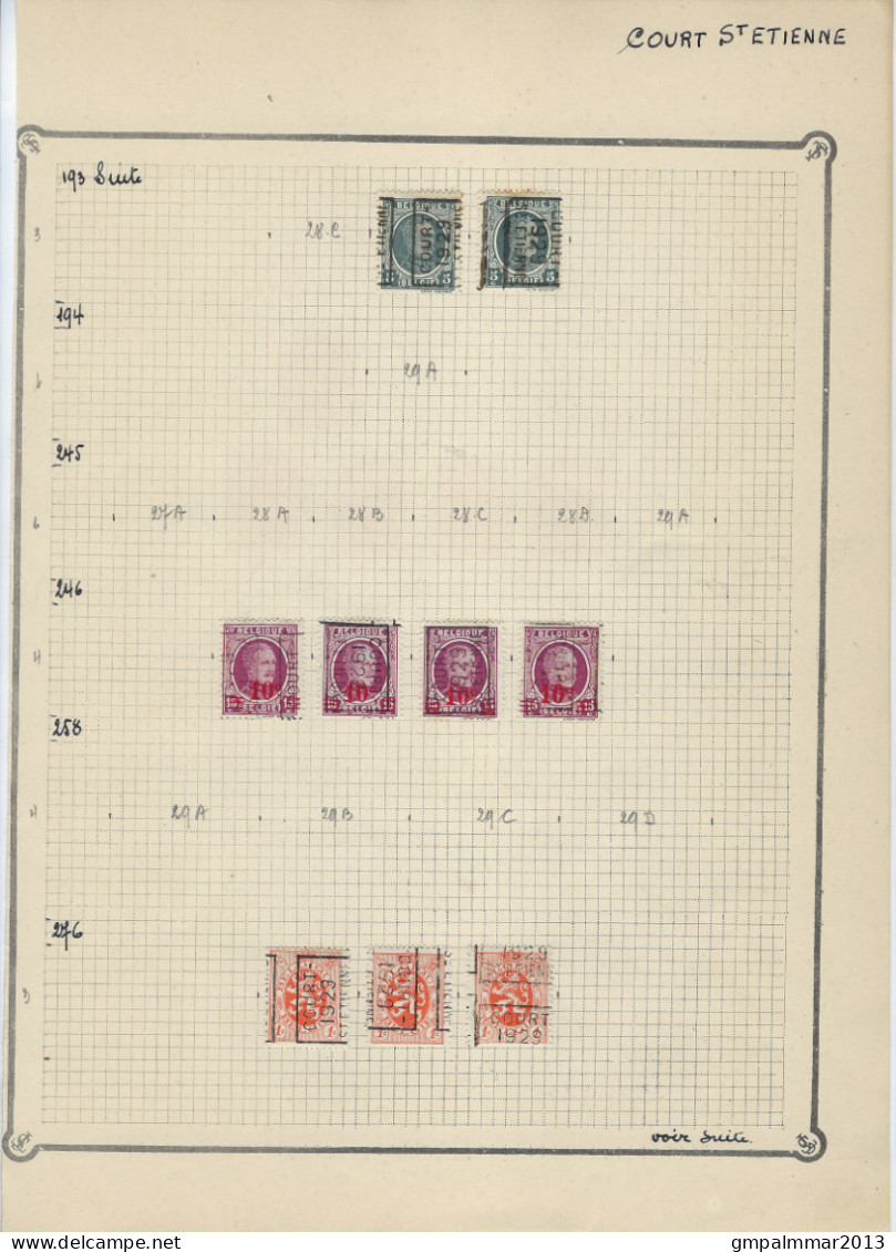 LIKWIDATIE LOT COURT - ST ETIENNE Met HOUYOUX , HERALDIEKE LEEUW En Nr. 308 BORNHEM ; Staat Zie 4 Scans ! LOT 320 - Autres & Non Classés