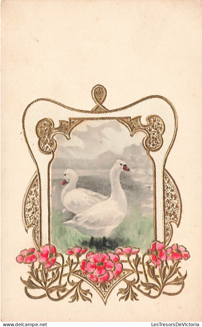ANIMAUX - Des Oies Dans La Prairies - Colorisé  - Carte Postale Ancienne - Other & Unclassified