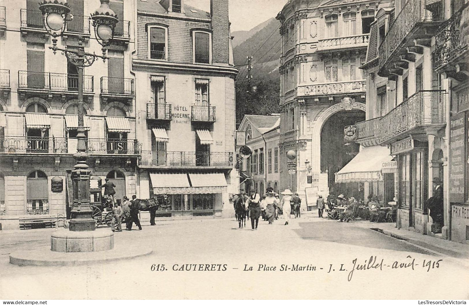 FRANCE - Cauterets - La Place Saint Martin - Carte Postale Ancienne - Cauterets