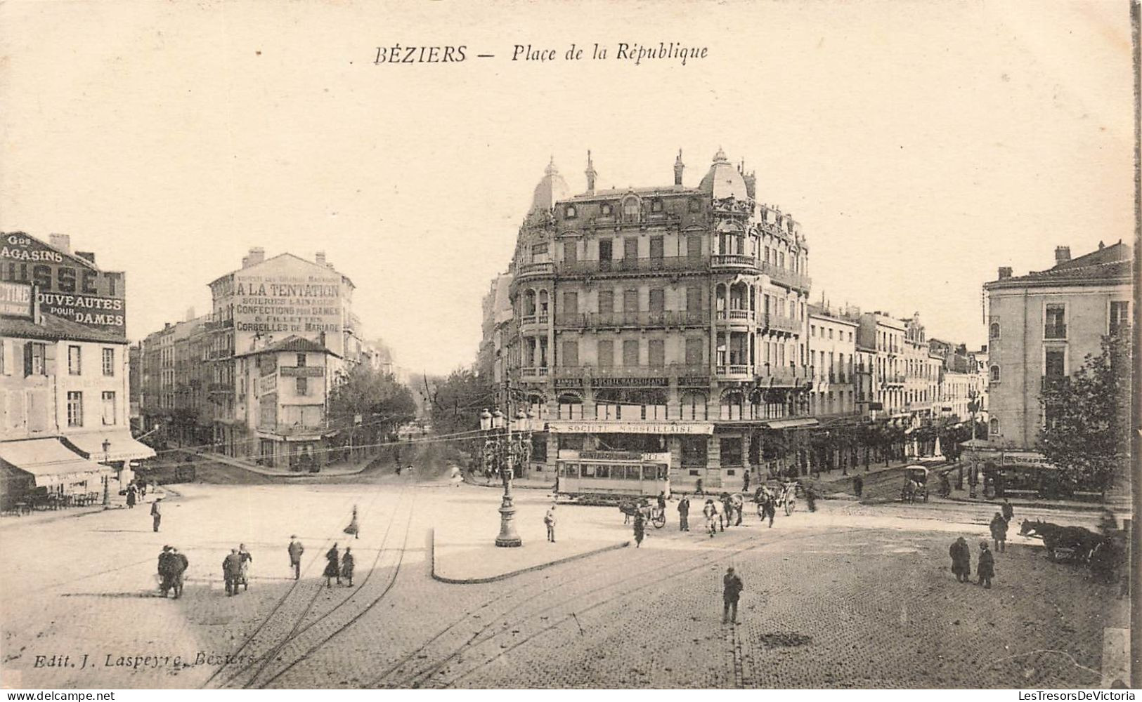 FRANCE - Béziers - Place De La République - Carte Postale Ancienne - Beziers