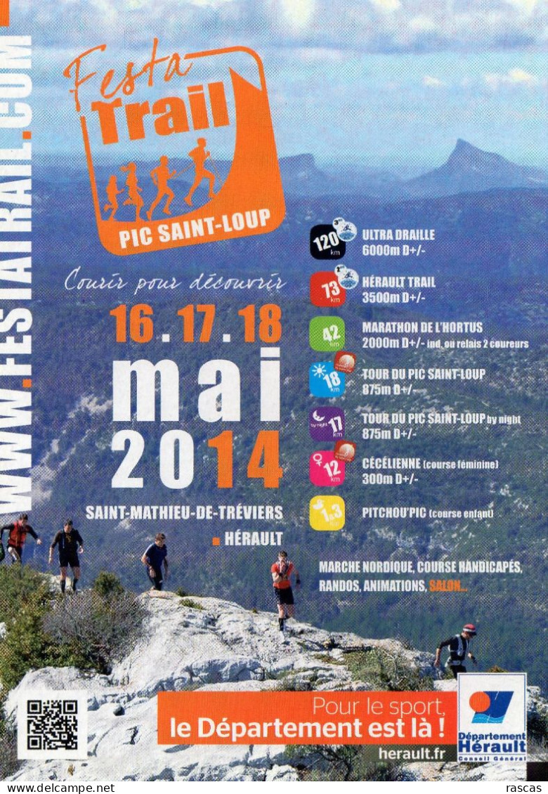 CPM - E - ATHLETISME - HERAULT - FESTA TRAIL 2014 - PIC SAINT LOUP - Athlétisme