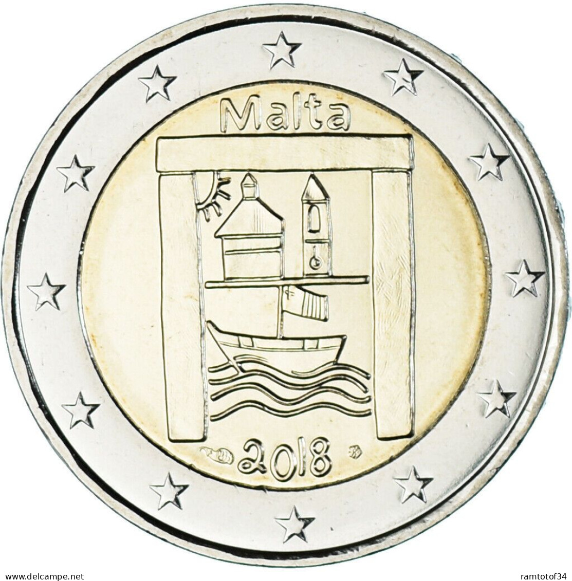 2018 MALTE - 2 Euros Commémorative - Patrimoine Culturel Children In Solidarity - Malta