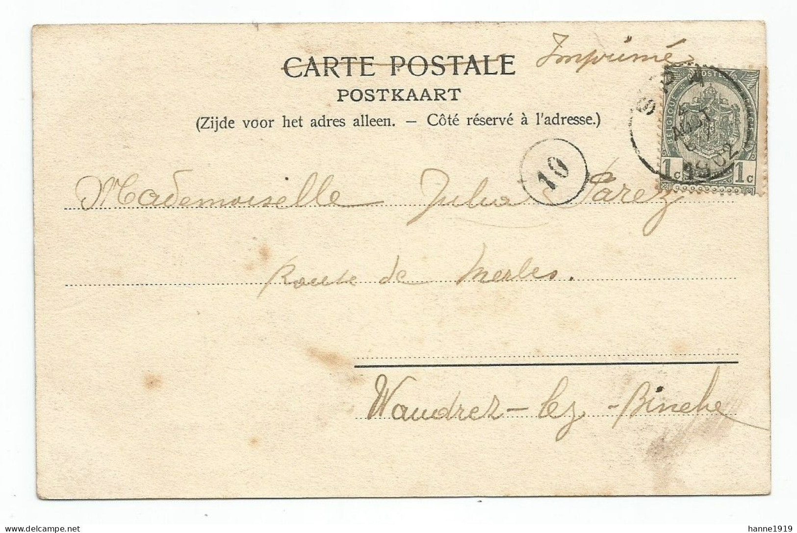 Pepinster Entrée Du Chateau Des Mazures Cachet 1902 Spa Htje - Pepinster