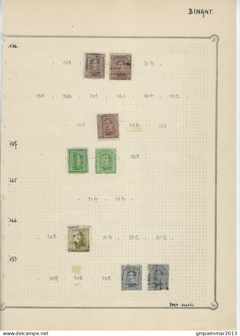 LIKWIDATIE DINANT Met RIJKSWAPEN , PELLENS , ALBERT I , HOUYOUX , HERALDIEKE LEEUW + KASTEEL BORNHEM  !  LOT 320 - Sonstige & Ohne Zuordnung