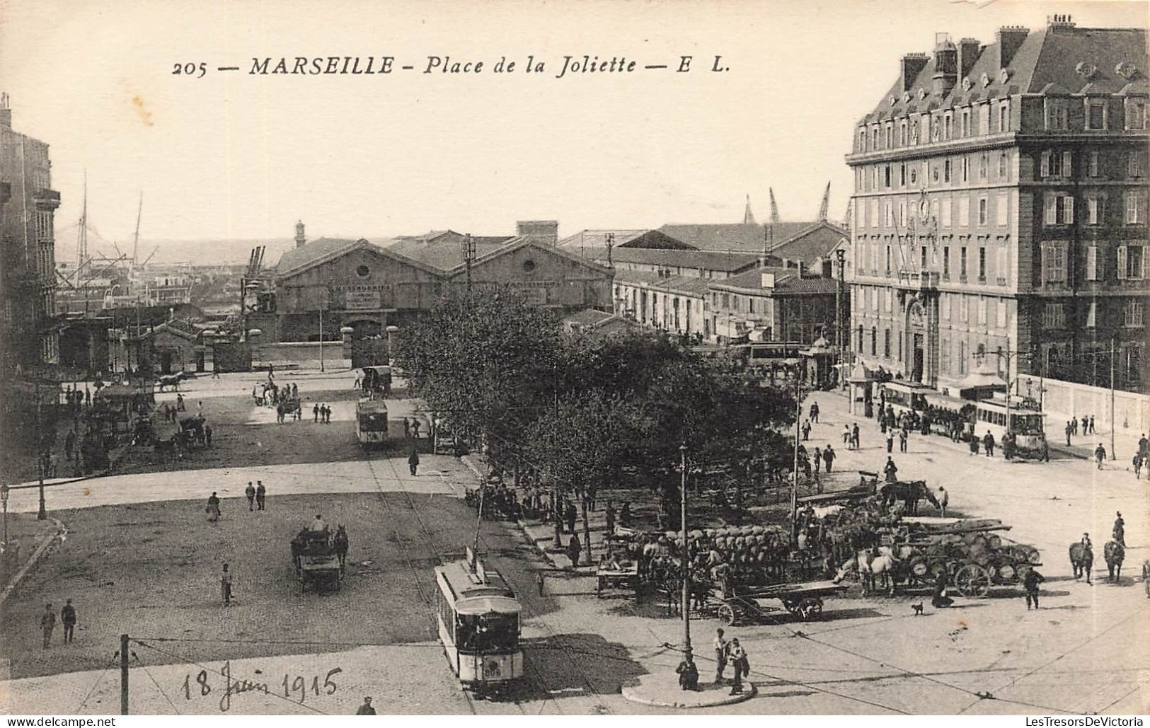 FRANCE - Marseille - Place De La Joliette - Carte Postale Ancienne - Ohne Zuordnung