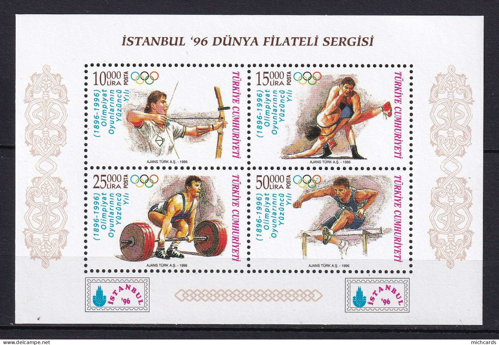 322 TURQUIE 1996 - Y&T BF 33 - Sport JO Atlanta Divers Disciplines - Neuf ** (MNH) Sans Charniere - Nuovi